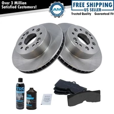 Rear Semi Metallic Brake Pad & Rotor Kit w/Fluids for 65-82 Chevy Corvette