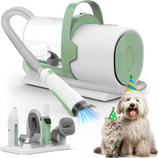 Dog Grooming Vacuum, Pet Grooming Kit with Clipper Nail Trimmer Grinder, 2.5L Du