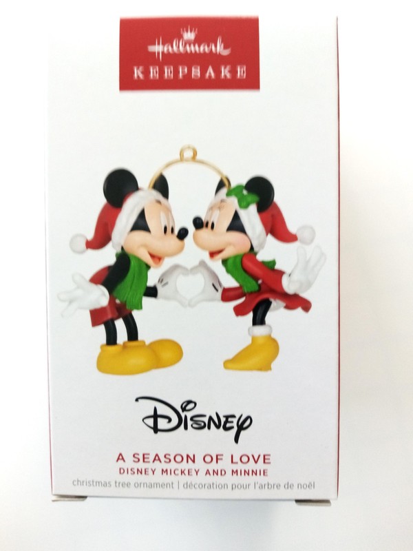 HALLMARK 2023 DISNEY MICKEY AND MINNIE, A SEASON OF LOVE, ORNAMENT, NEW IN BOX