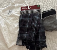 NEW NWT Hanes Men's Boxer Briefs & Kirkland Underwear XL & Undershirt Large