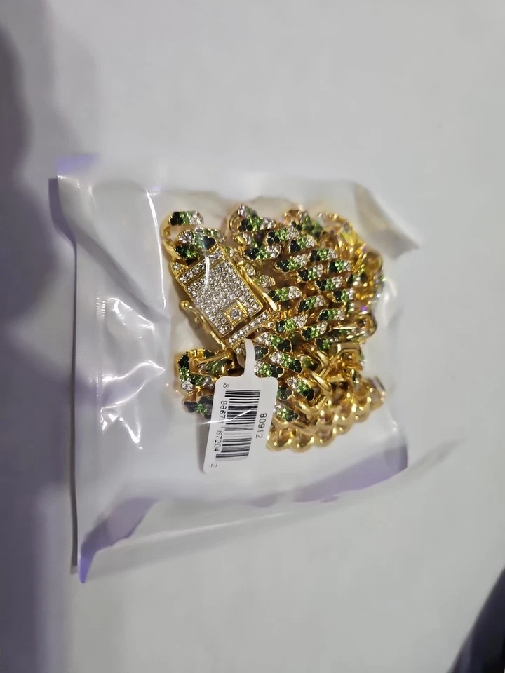 Invicta Elements Colar Corrente Gotejamento Masculino em Veneno Esmeralda 80912 Novo $89 Varejo - Imagem 2 de 4