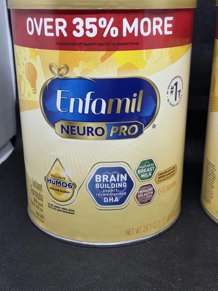 Lote de 2 Enfamil Neuro Pro Fórmula Polvo Bebé Bebé 28.3 OZ  Foto 2 de 4
