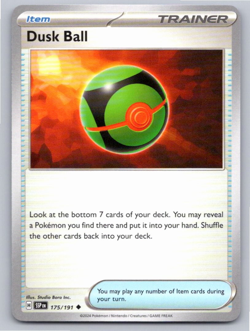 2024 POKEMON DUSK BALL SURGING SPARKS 175/191 UC NM A55700 FREE S&H