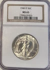 New ListingBU 1946-D Walking Liberty Half Dollar NGC MS 65  BLAST WHITE