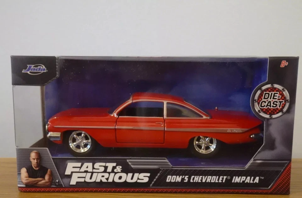 FAST FURIOUS Modellino CHEVROLET IMPALA Rossa di Dom Scala 1/32 JADA Toys - Immagine 4 di 4