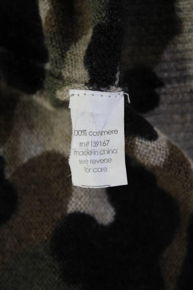 27 英里女式羊绒针织迷彩套衫毛衣上衣绿色 S 码 — 第 4/4 张图片