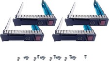 SAS SATA 2.5" Drive Tray Caddy 4-Pack HP Server Gen8/9 Includes