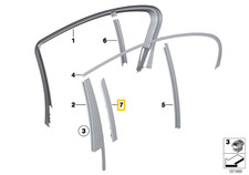 BMW 7er F01 F02 Innenverkleidung vorne links Original 51359141421