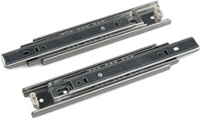 Drawer Slides, 8 Inch Full Extension 3 Section Ball Bearing Side Mounted Drawer