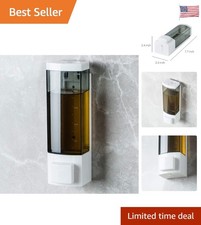 Elegant 250ml Transparent Soap Dispenser, Drill-Free Installation, ABS Plastic