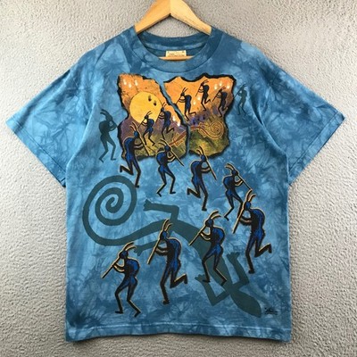 Vintage The Mountain Kokopelli Tie Dye T-Shirt Mens Medium Graphic 