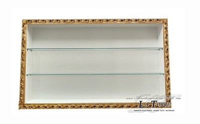 Wand Hängevitrine Pinnwand Barockstil Lochrahmen Elfenbein und Gold b