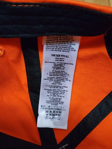 Vans Off The Wall Hat Orange Buckle Men Cap Baseball Adjustable Skateboard Retro - Picture 7 of 9