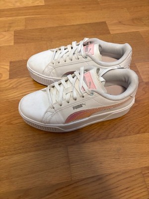 PUMA KARMEN REBELLE Damen/Mädchen Sneaker - Größe 36 - weiß und rosa schillernd