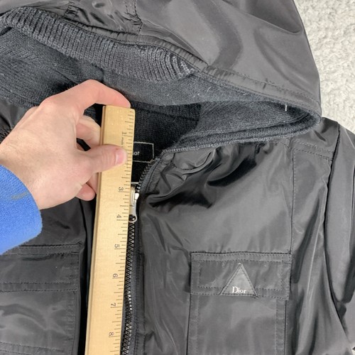 Kids Christian Dior Zip Up Jacket Size 10A Black Lined Bomber Water Repellent - Picture 4 of 15