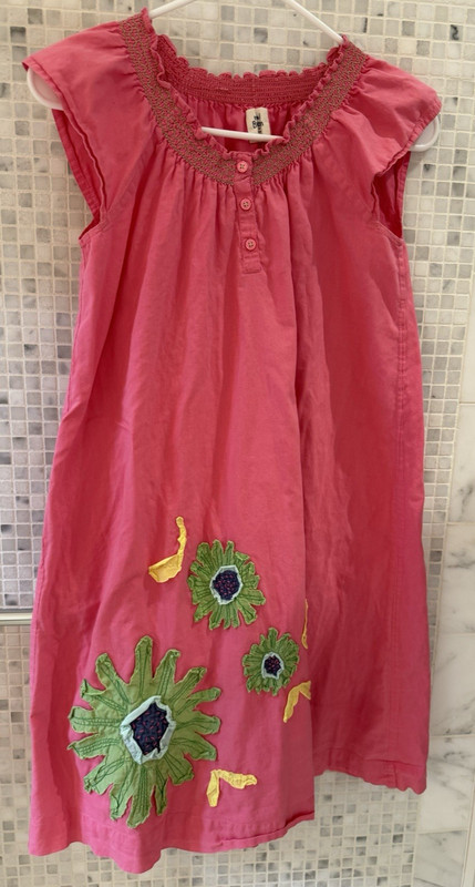 Mini Boden Girls Size 11-12 Y Floral pink Dress 11 12 EUC