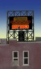 Miller Engineering 339100 N/Z Nathan's Hot Dogs Flashing Neon Rooftop Billboard