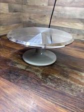 Durable 12 Inch Aluminium Alloy Revolving Cake Stand - Smooth Non-Slip Design