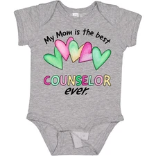Inktastic My Mom Is The Best Counselor Ever Baby Bodysuit Occupations Mother