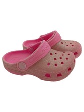CROCS Kinder Badeschuhe Classic Clog Rosa Glitzer Gr. 24 Outdoor Freizeit