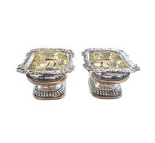 Antichi sali da tavola in argento 1820 di Rebecca Emes & Edward Barnard I - Londra
