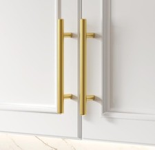 Goldenwarm 5-pack Brushed Brass Cabinet Pulls- 3 in Hole Center- 5 in Length