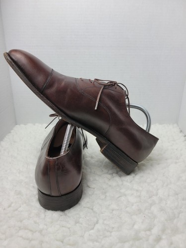 J.M. Weston Richelieu Men's Size 10 Oxford Brown Leather 300 Cap Toe Lace Shoes - Picture 9 of 12