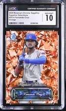 2024 Bowman Sapphire Selections Orange /25 Fernando Cruz CGC 10