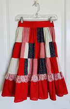 vintage square dance patchwork sqirt