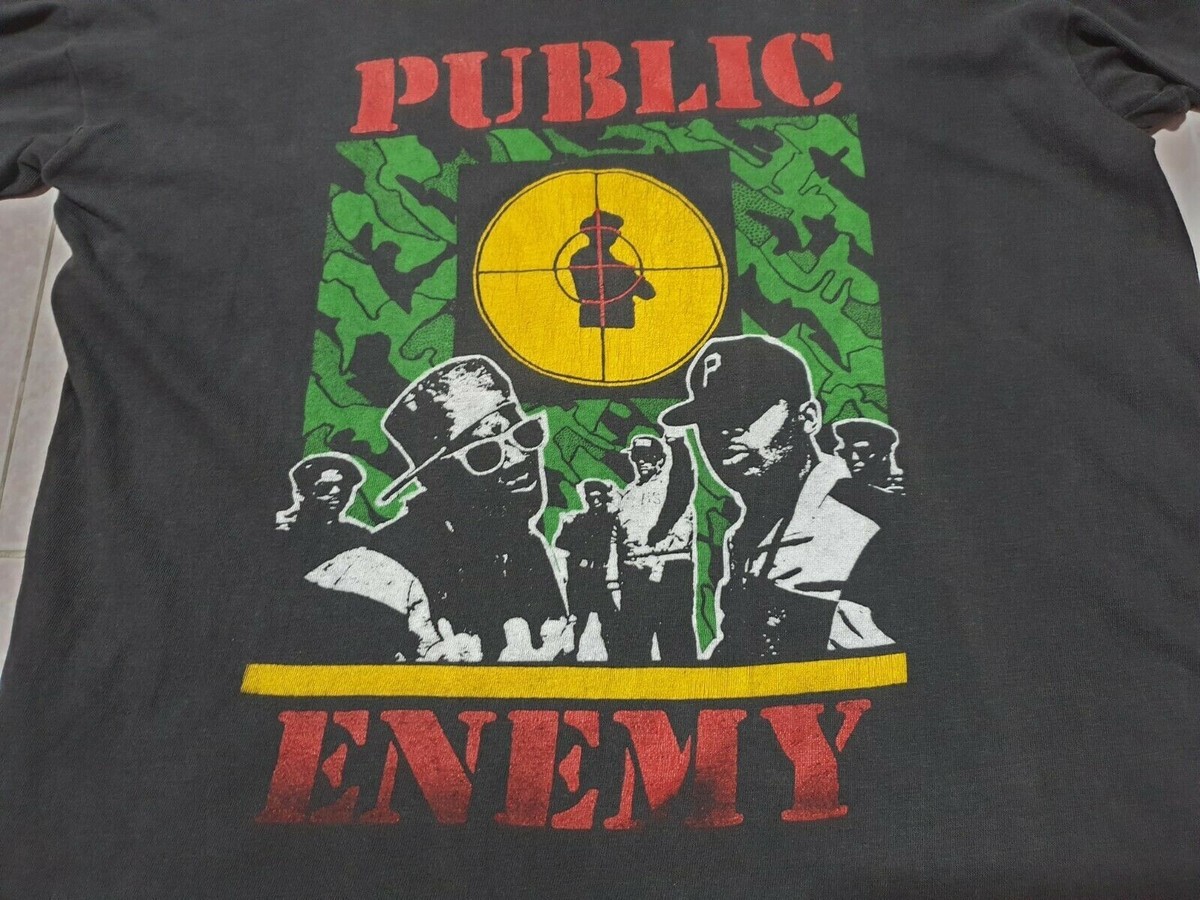 Gildan PublicEnemyTシャツHIPHOPバンドVINTAGE古着 Vintage Public Enemy Hip Hop Group Cotton Black All Size