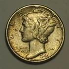 #5 Nicer Low Mintage 1944 D Mercury Dime