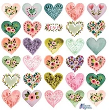 Violette Stickers Country Hearts Craft Planner Supply Scrapbook Valentine's Day