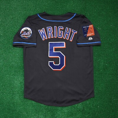 David Wright New York Mets 2004 Shea 40th Alt Black Jersey Men's (S-3XL)