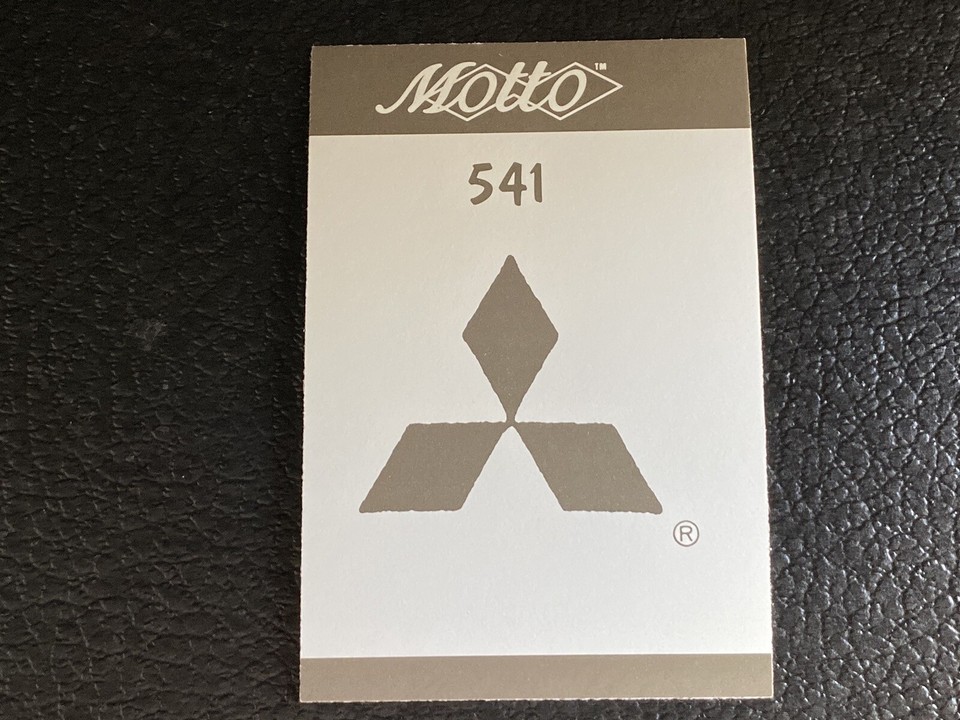 Mitsubishi Card 1987 Motto Trivia Game Trading Card 80s Logo Car Auto