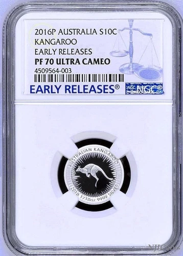 PROOF 2016 Australia Red Kangaroo Silver 1/10 oz coin NGC PF70 PF 70 ER Label