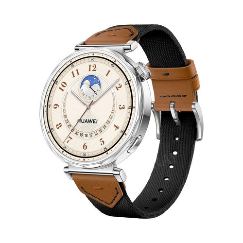 Leder + Nylon Armband Band für Huawei Watch GT 4 5 5 Pro 41 42mm Garmin Venu 3S 2S - Bild 40 von 69