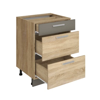 Küchenschrank Unterscrank Schubladenschrank Küche Einbauküche Alina 60cm - Bild 1 von 4