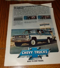 VINTAGE...1970's Chevy Truck Magazine Ad.