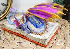 Amy Brown Fantasy Rainbow Book Wyrm Dragon Of Bibliography Figurine Decor Statue