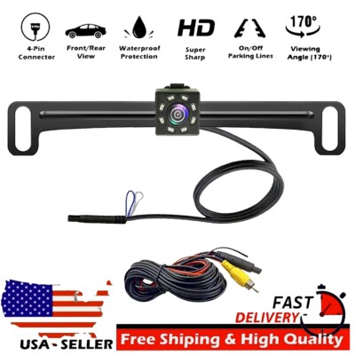 Rear Front View Camera Backup License Plate for Kenwood DNX-576S DNX576S