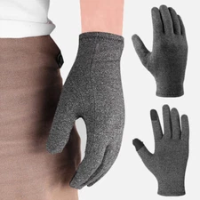 1Pair Men Wrist Support Compression Gloves Touch Screen Fitness Driving Mittens
