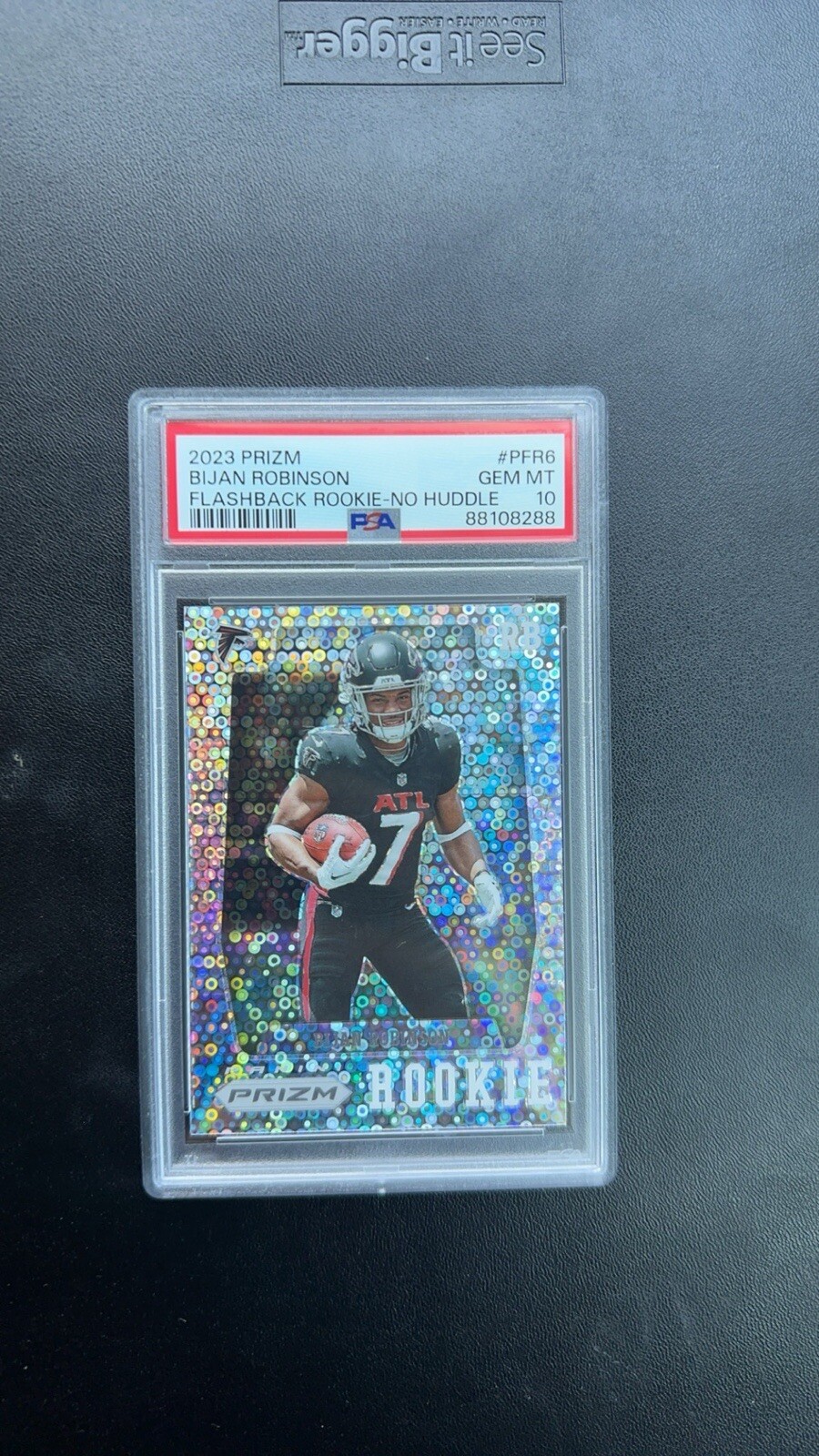 💎2023 Prizm Bijan Robinson Flashback No Huddle Silver Prizm Rookie RC PSA 10💎