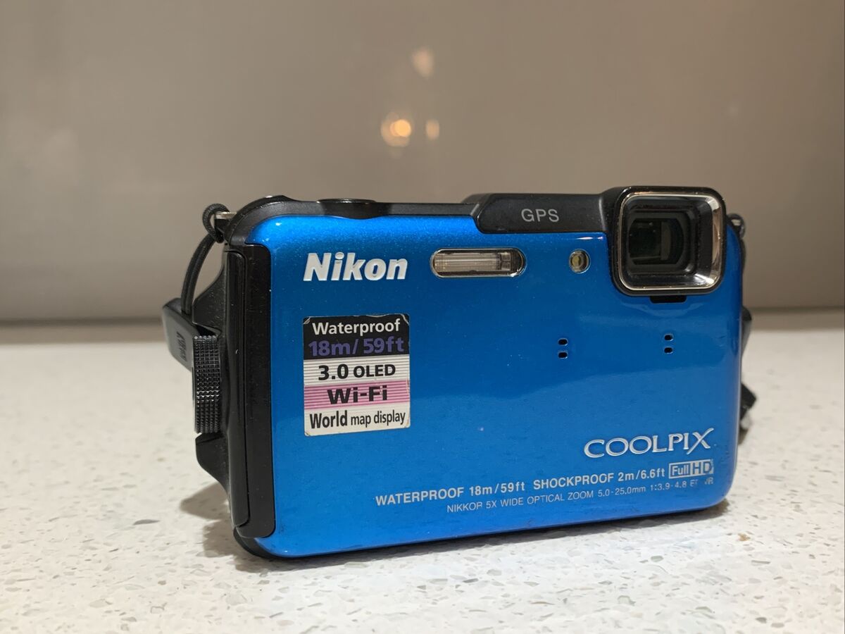 Nikon COOLPIX AW110 Waterproof 16MP Camera, Blue, WiFi, GPS Nikon COOLPIX AW110 Waterproof 16MP Camera, Blue, WiFi, GPS