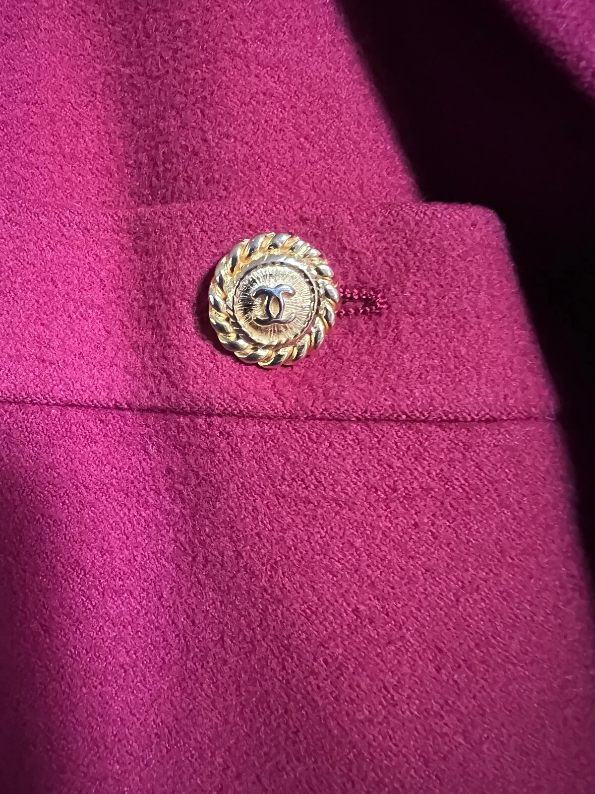 GIACCA CHANEL BOUTIQUE 88A MU ROSSO TWEED ORO 24K BOTTONI FR40 FR42