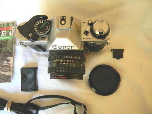 Canon AE-1 Program w/ FD 50mm F/1.8 Lens filter cap fingers grip - Picture 4 of 12
