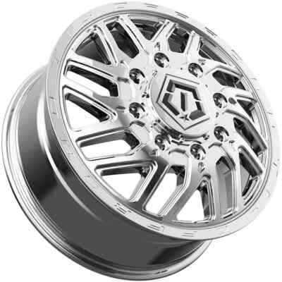 Set-6) TIS 544c Dually 22x8.25 8x6.5 8x165.1 127mm Chrome wheels