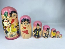 BETTY BOOP & FRIENDS NESTING DOLL HANDPAINTED RUSSIAN DOLLS  7PC