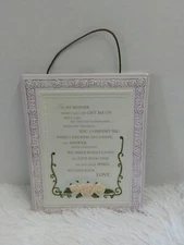 Amscan Inc Ceramic Plaque W/"To My Mother" Inspirational Poem Ivory & Purple