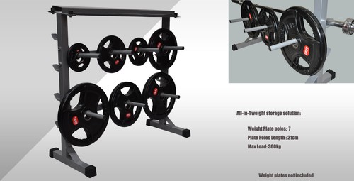 Home Gym - Weight Plate - Barbell Bar - Dumbell Weight Storage Rack - 300kg+ - Picture 4 of 9