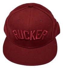 Stall & Dean Mens Rucker Baketball Burgandy Fitted Hat Cap Pick Size New